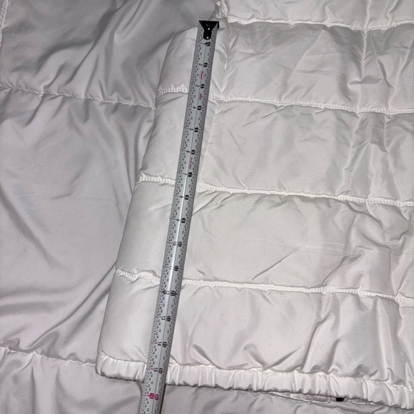 Old Navy puffer white vest fleece lined size Medium - Picture 4 of 9